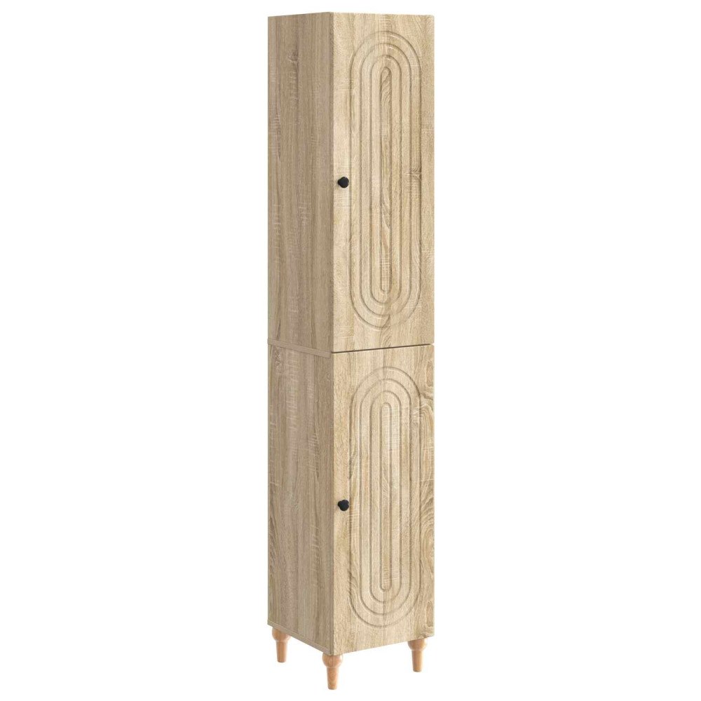 vidaXL Skåpset 2 pcs Sonoma-ek Konstruerat trä