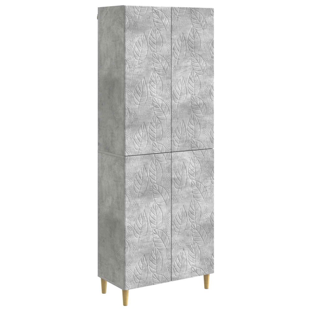vidaXL Skåpset 2 pcs Betonggrå Konstruerat trä