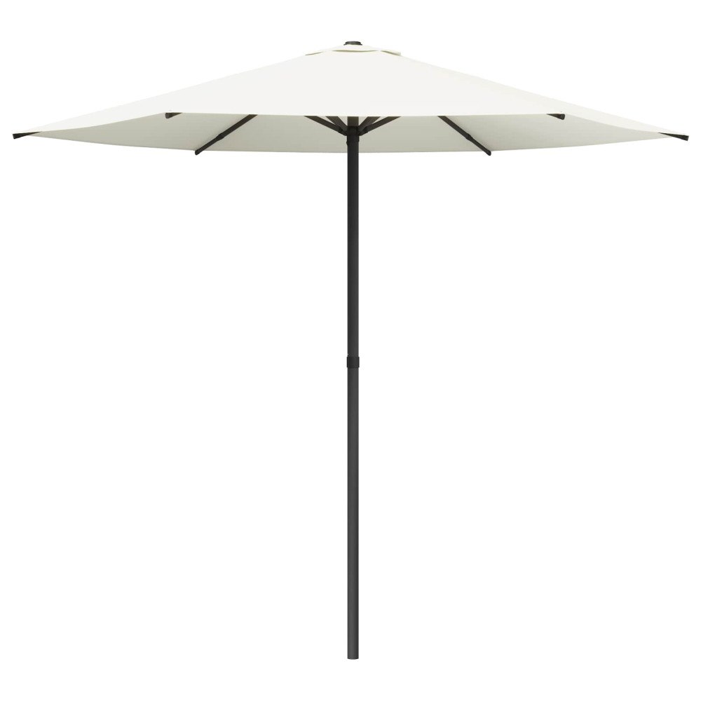 vidaXL Trädgårdsparasol 230 x 230 cm Polyester Rektangulär Gräddvit