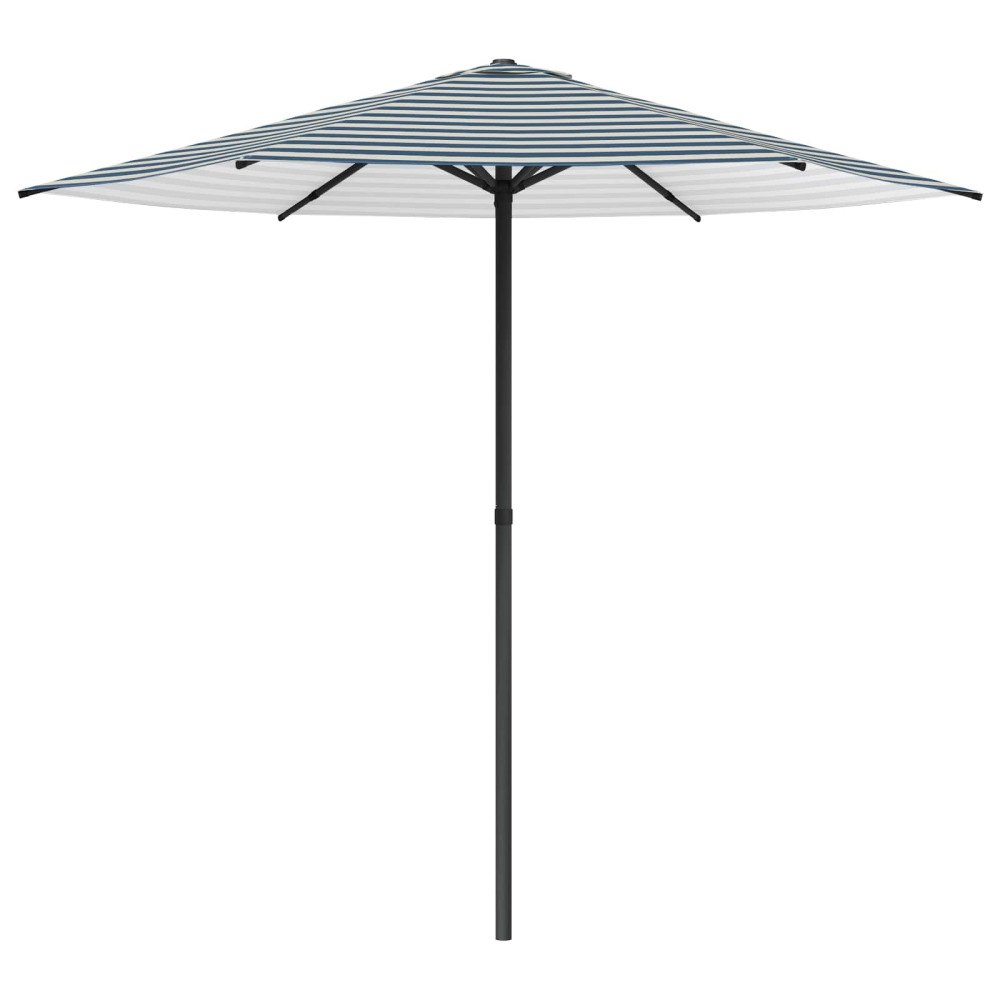 vidaXL Trädgårdsparasol 230 x 230 cm Polyester Rektangulär Blå och Vit