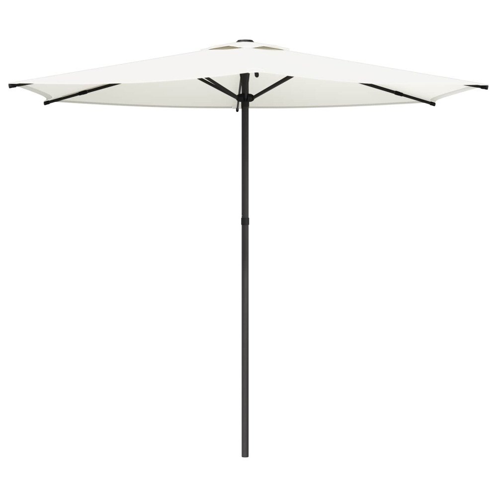 vidaXL Trädgårdsparasol 270 x 270 cm Polyester Rektangulär Gräddvit