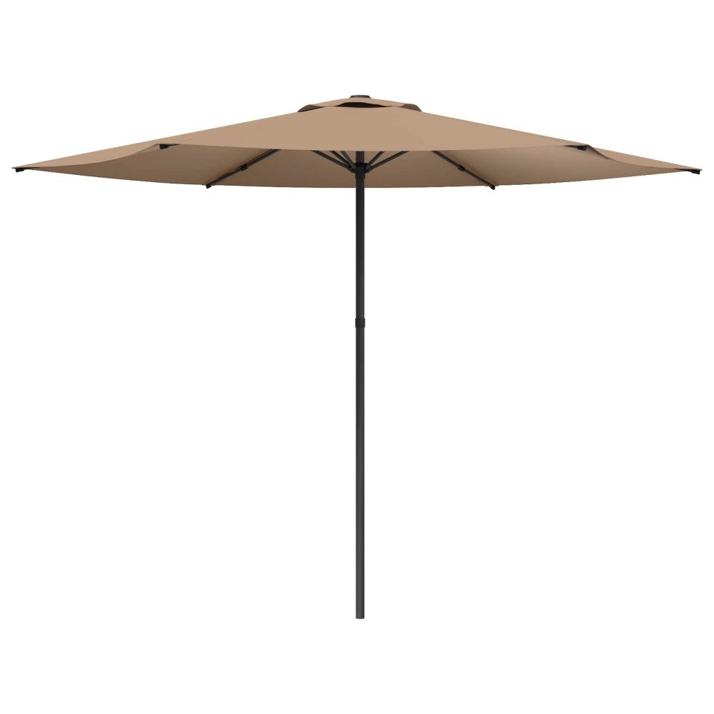 vidaXL Trädgårdsparasol 300 x 300 cm Polyester Rektangulär Taupe