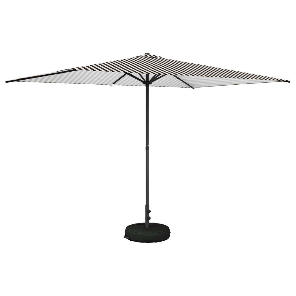 vidaXL Trädgårdsparasol med Ställ 200 x 300 cm Polyester Rektangulär