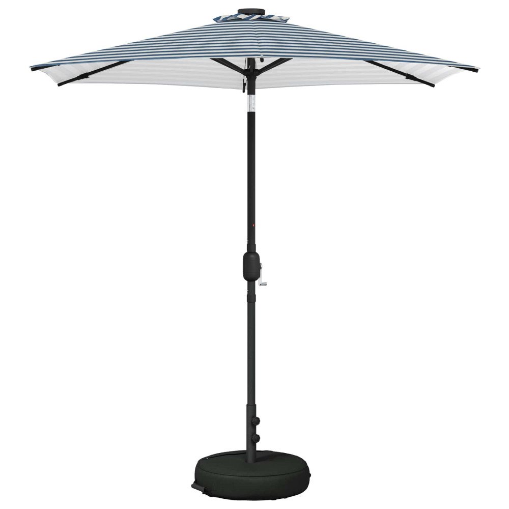 vidaXL Trädgårdsparasol med LED-lampor och bas 230 x 230 cm Polyester