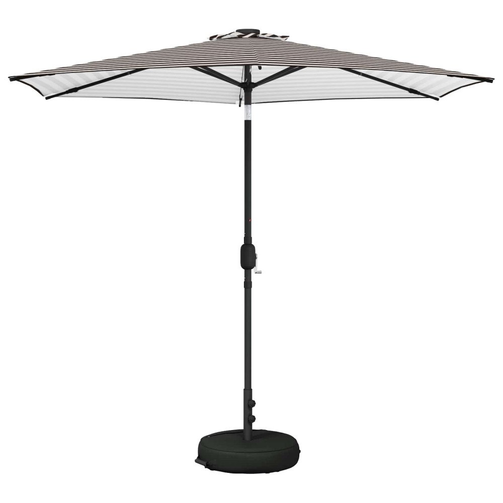vidaXL Trädgårdsparasol med LED-lampor och bas 270 x 270 cm Polyester