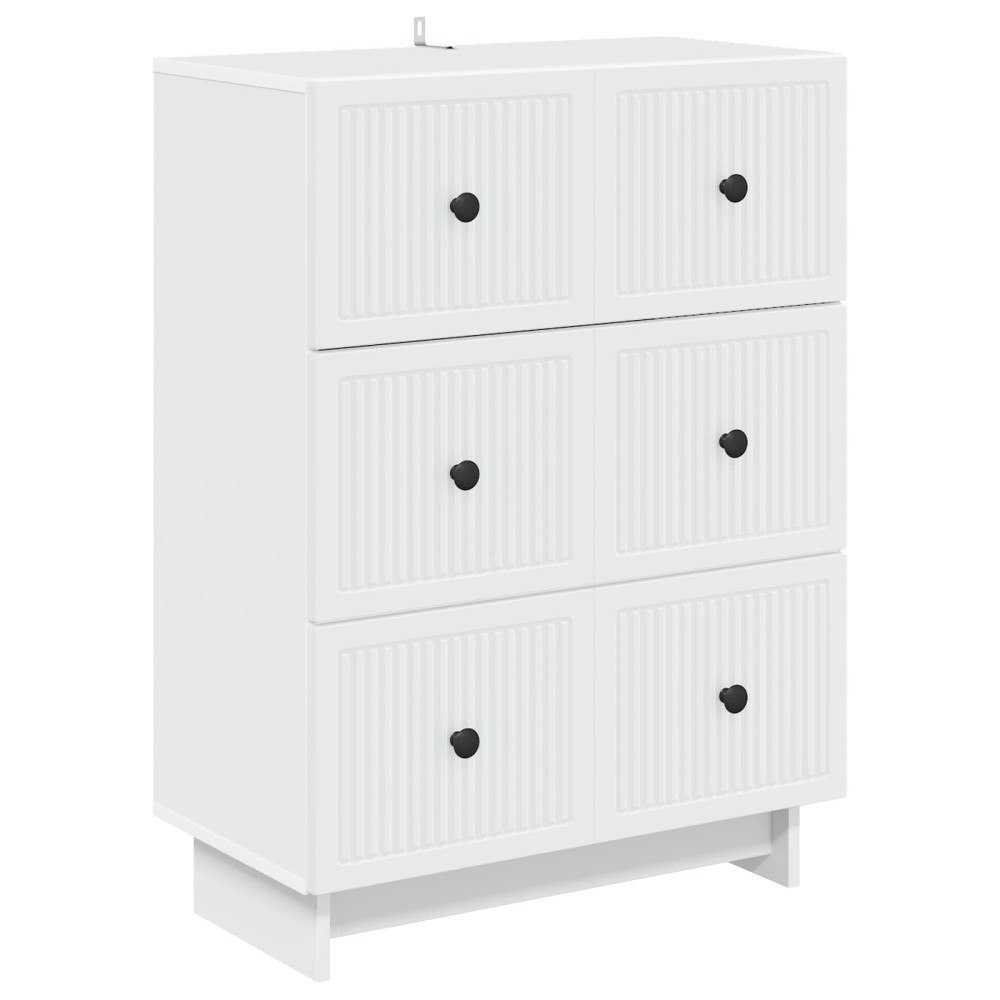vidaXL Lådans skåp Vit 66 x 34,5 x 90 cm Konstruerat trä