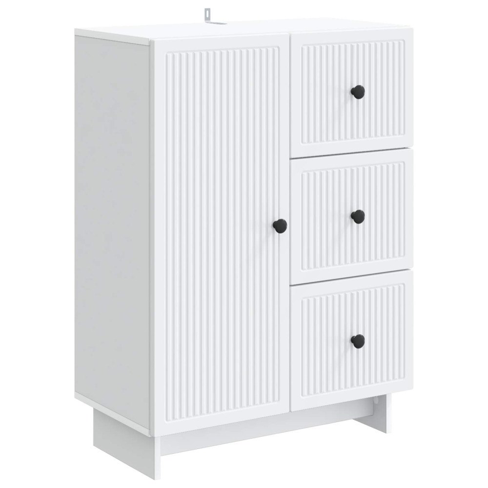 vidaXL Sideboard med låda Vit 66 x 34,5 x 90 cm Konstruerat trä