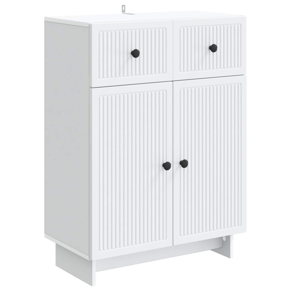 vidaXL Sideboard med låda Vit 66 x 34,5 x 90 cm Konstruerat trä