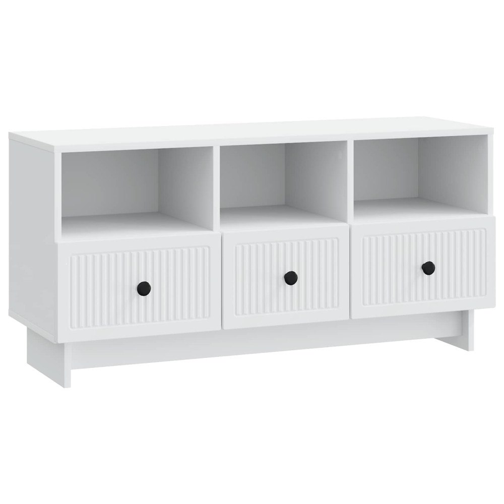 vidaXL TV-skåp med låda Vit 102 x 34,5 x 50 cm Konstruerat trä