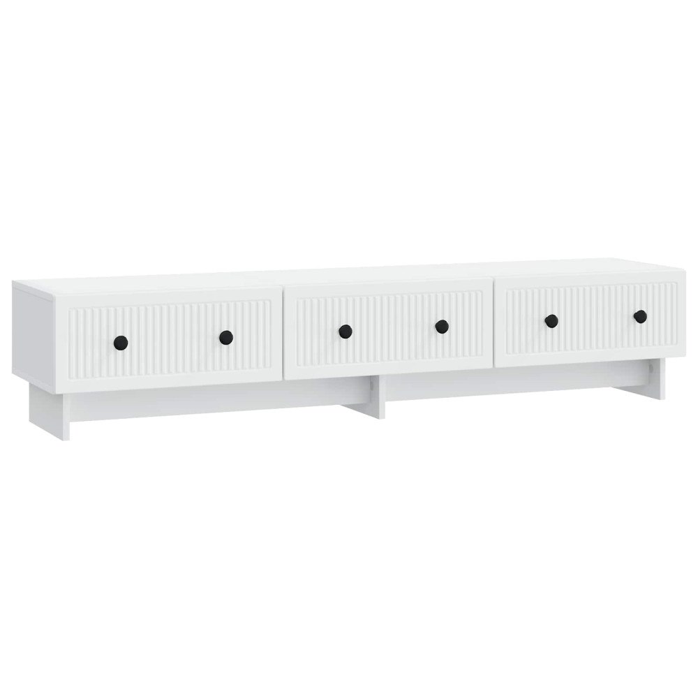 vidaXL TV-skåp med låda Vit 147 x 34,5 x 30 cm Konstruerat trä