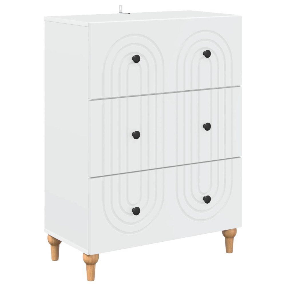 vidaXL Lådans skåp Vit 66 x 34,5 x 90 cm Konstruerat trä