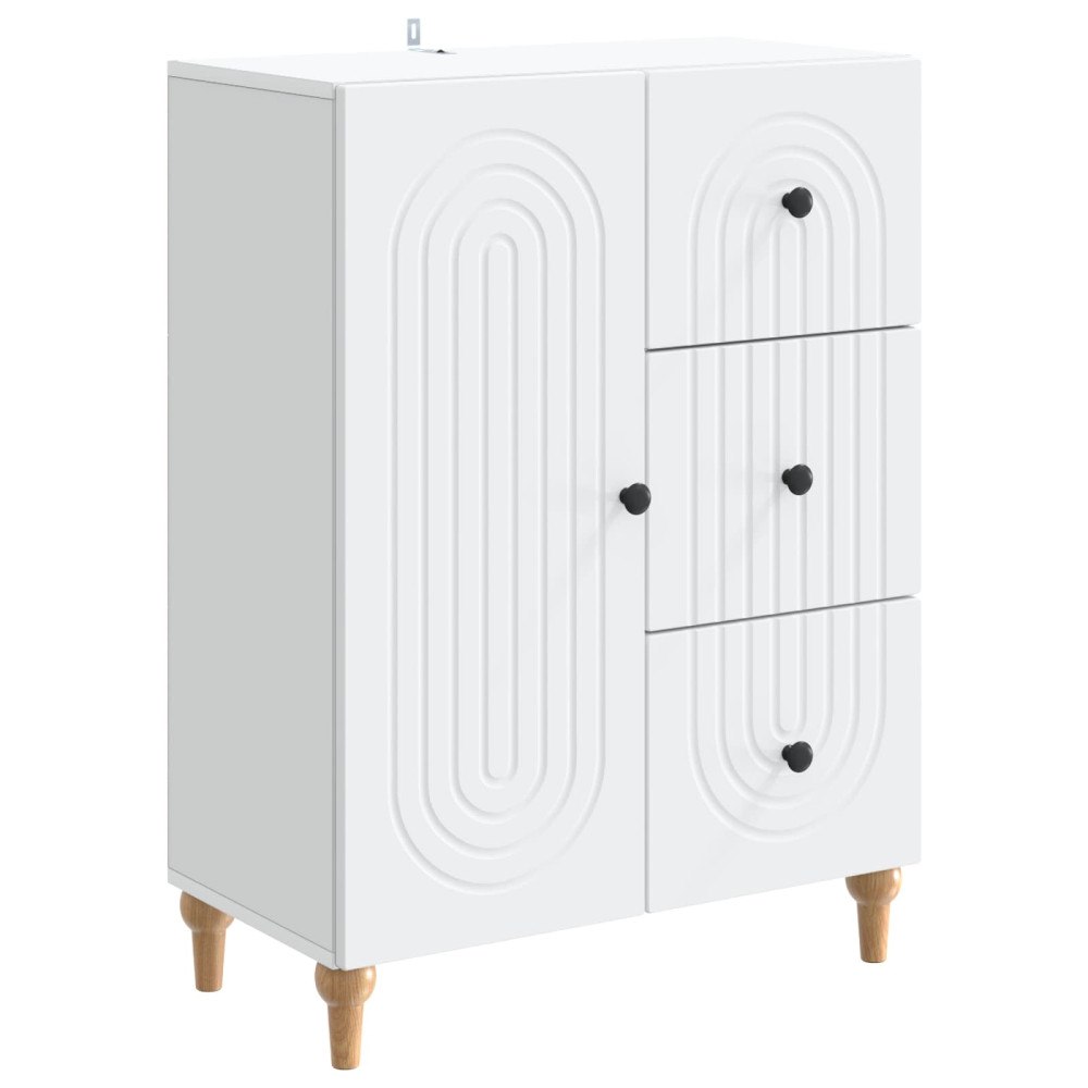 vidaXL Sideboard med låda Vit 66 x 34,5 x 90 cm Konstruerat trä