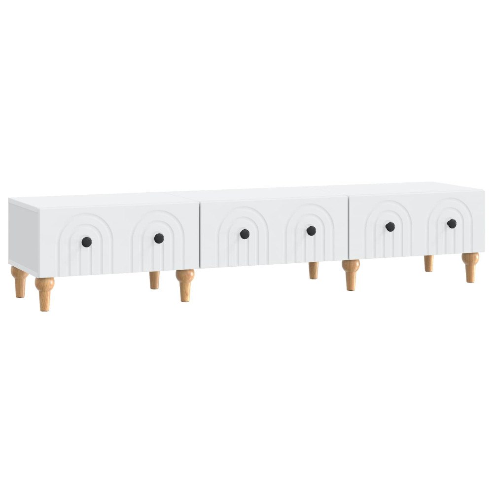 vidaXL TV-skåp med låda Vit 147 x 34,5 x 30 cm Konstruerat trä