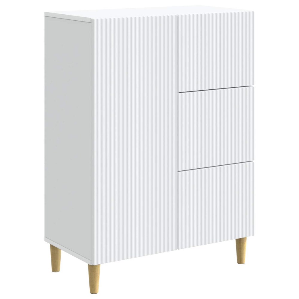 vidaXL Sideboard med låda Vit 66 x 34,5 x 90 cm Konstruerat trä