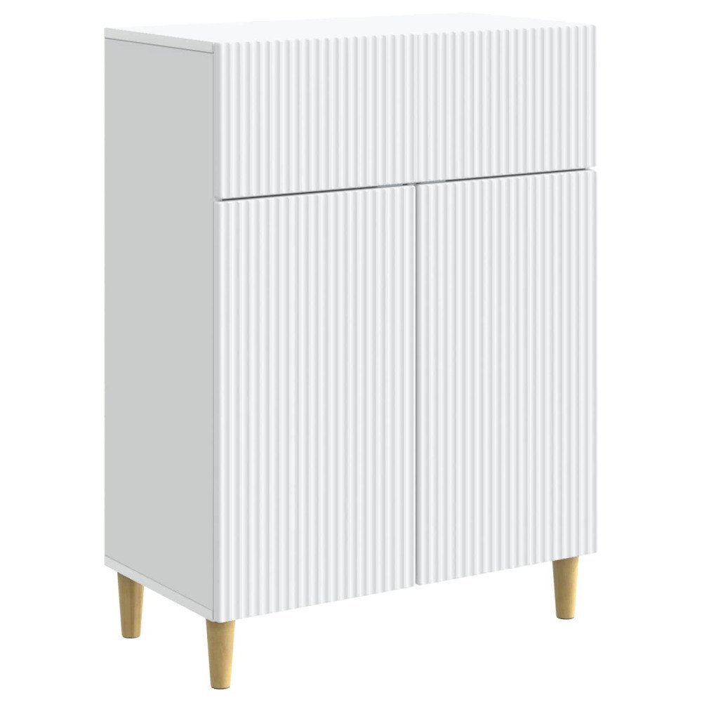 vidaXL Sideboard med låda Vit 66 x 34,5 x 90 cm Konstruerat trä