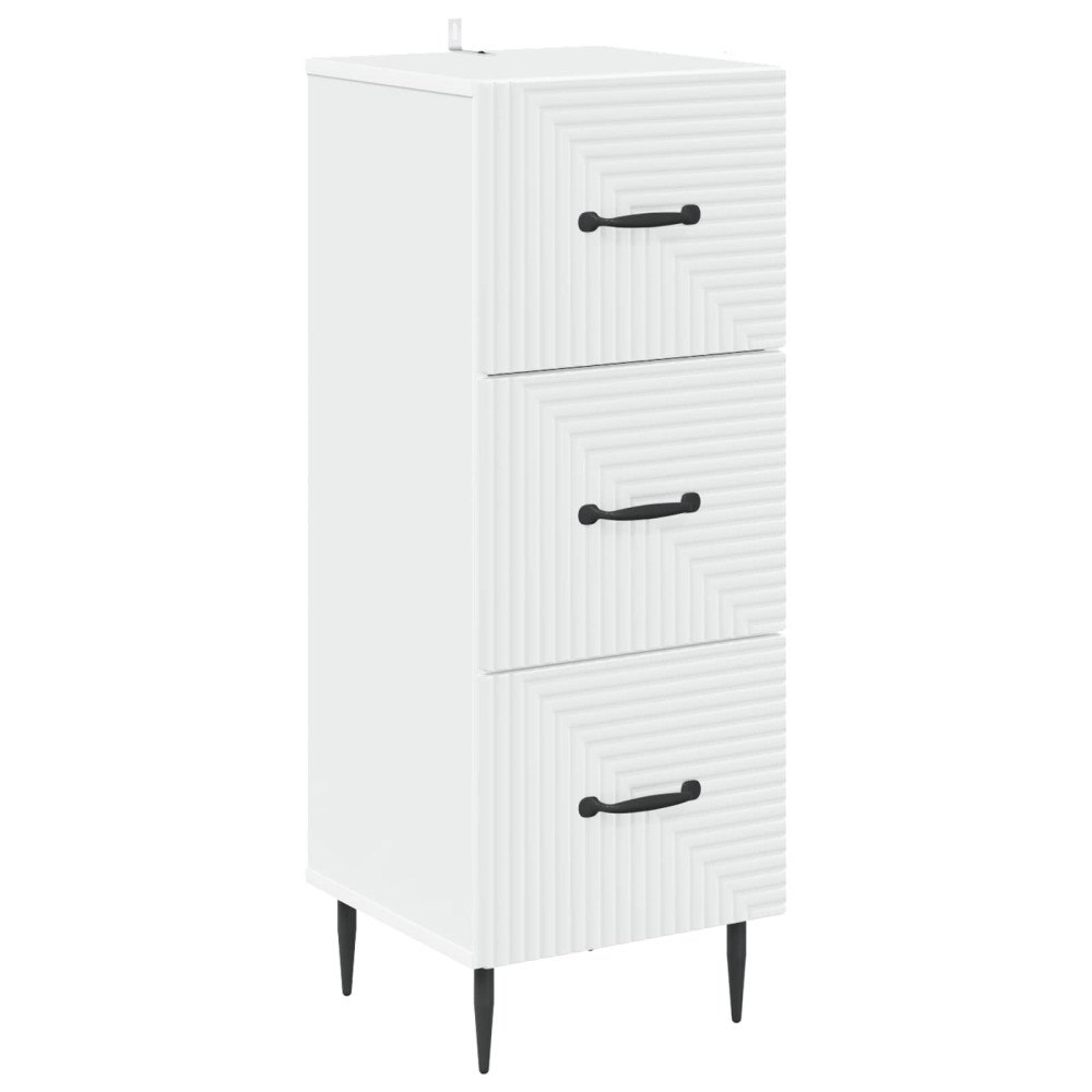 vidaXL Lådans skåp Vit 33 x 34,5 x 89,5 cm Konstruerat trä