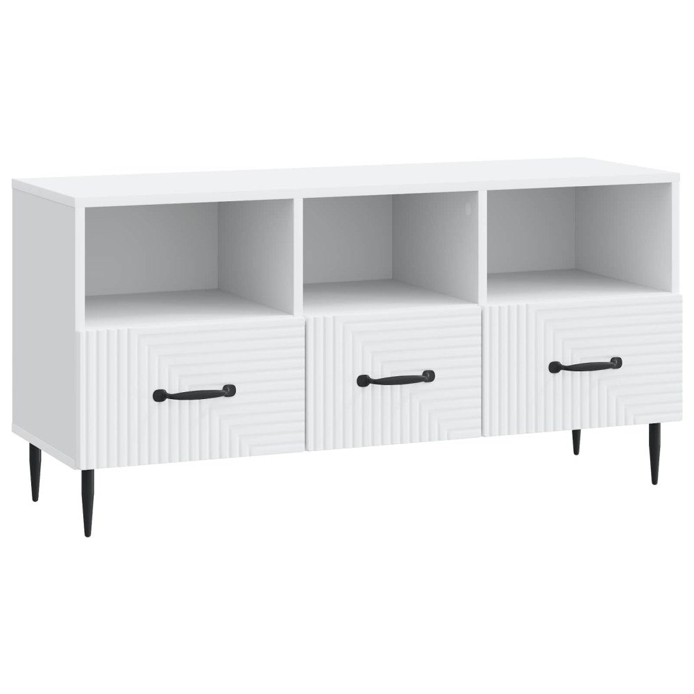 vidaXL TV-skåp med låda Vit 102 x 34,5 x 50 cm Konstruerat trä