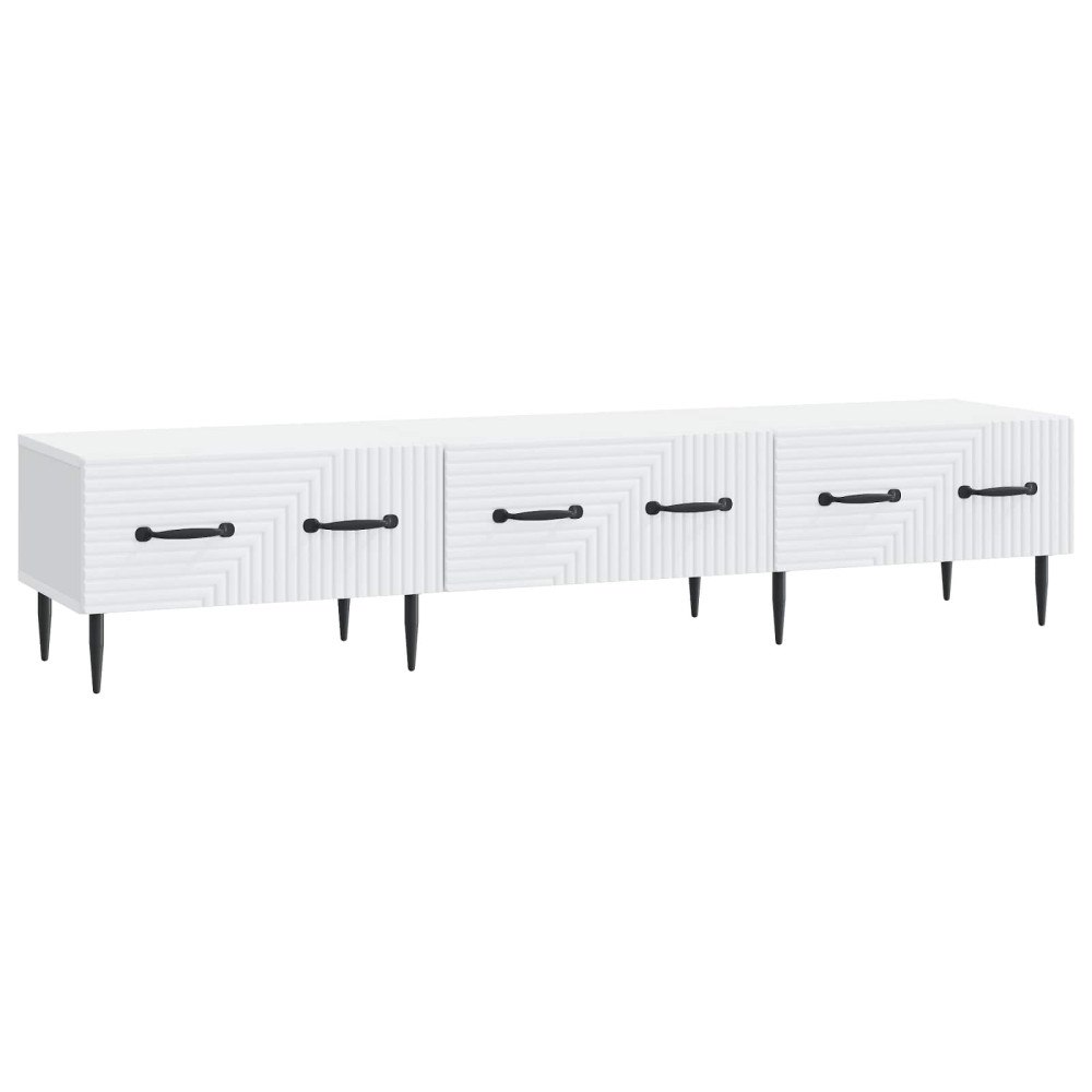vidaXL TV-skåp med låda Vit 147 x 34,5 x 30 cm Konstruerat trä