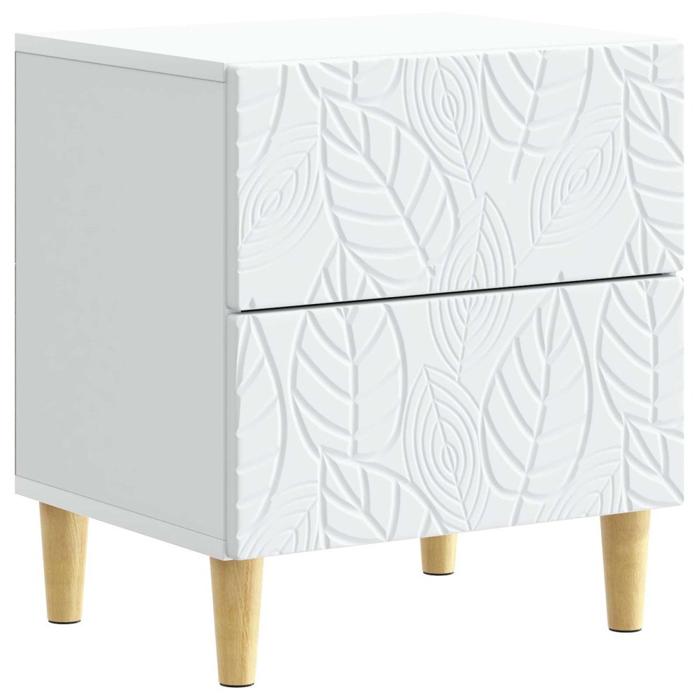 vidaXL Sängbord Vit 43 x 34,5 x 48 cm Konstruerat trä