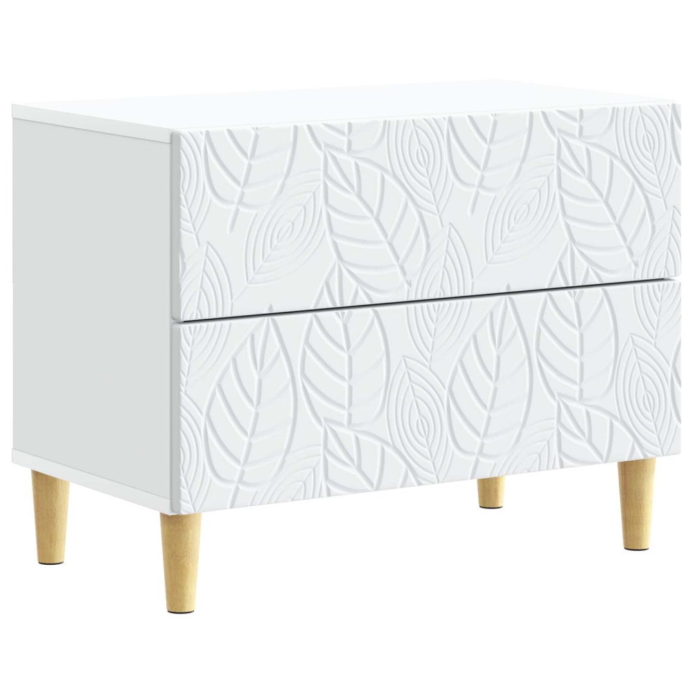 vidaXL Sängbord Vit 62 x 34,5 x 48 cm Konstruerat trä