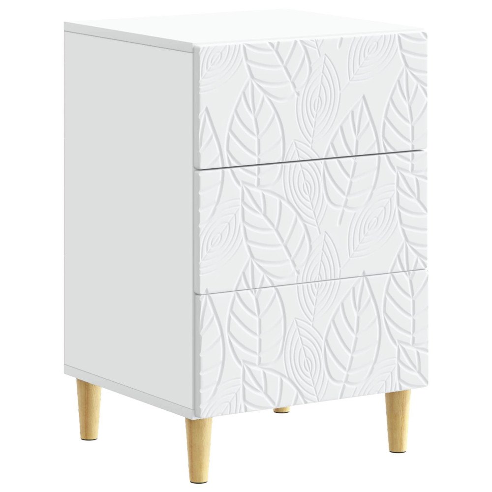vidaXL Sängbord Vit 43 x 39,5 x 66,5 cm Konstruerat trä