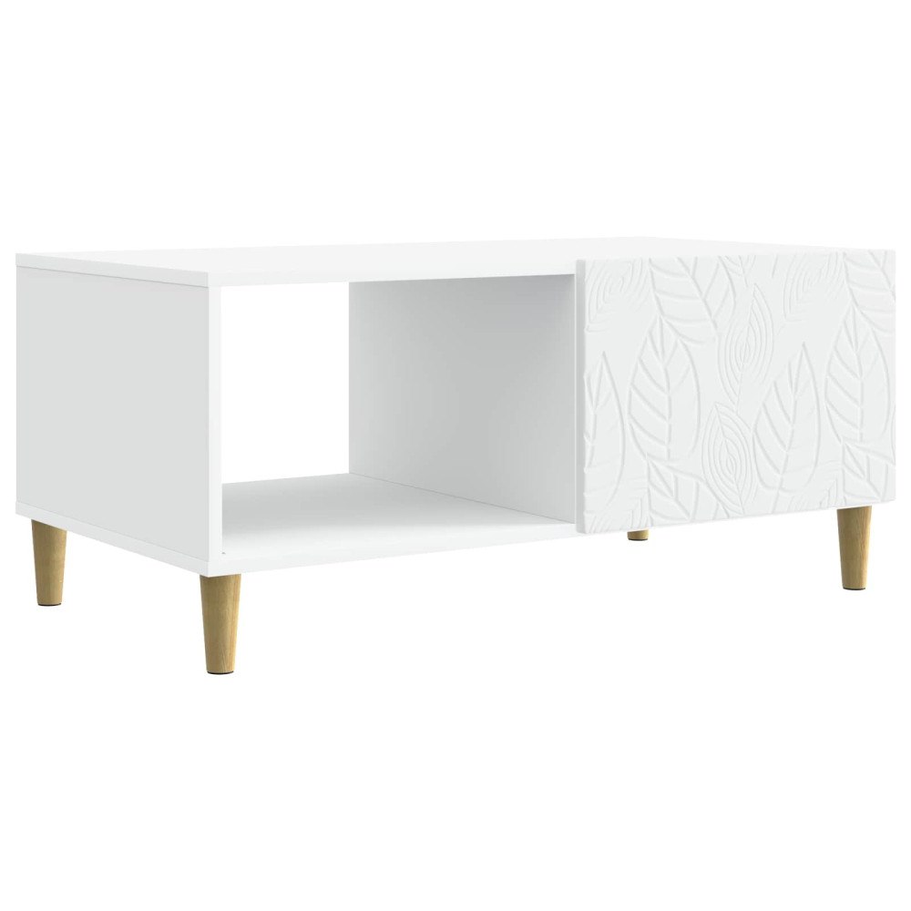 vidaXL Kaffeebord Vit 90 x 50 x 40 cm Konstruerat trä