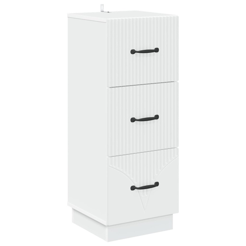 vidaXL Lådans skåp Vit 33 x 34,5 x 87 cm Konstruerat trä