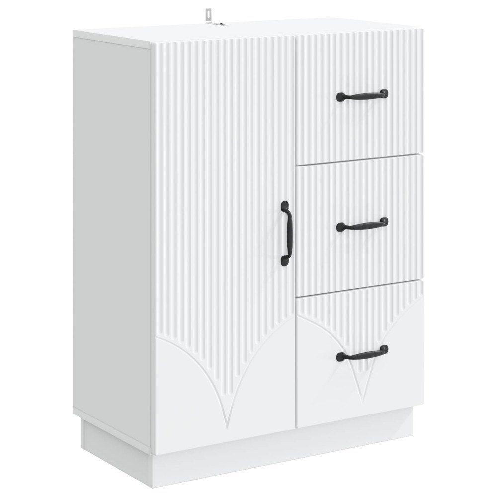 vidaXL Sideboard med låda Vit 66 x 34,5 x 87 cm Konstruerat trä