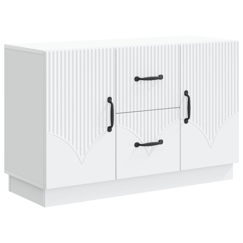 vidaXL Sideboard med låda Vit 89 x 34,5 x 57 cm Konstruerat trä