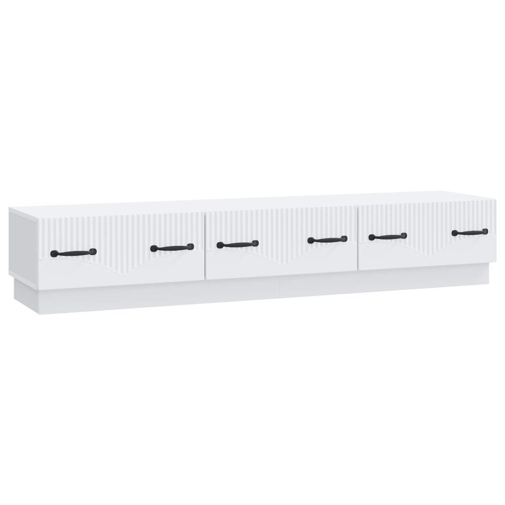 vidaXL TV-skåp med låda Vit 147 x 34,5 x 27 cm Konstruerat trä
