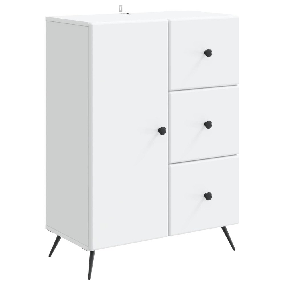 vidaXL Sideboard med låda Vit 66 x 34,5 x 90 cm Konstruerat trä