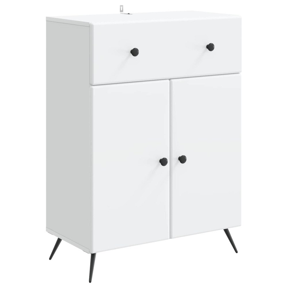 vidaXL Sideboard med låda Vit 66 x 34,5 x 90 cm Konstruerat trä