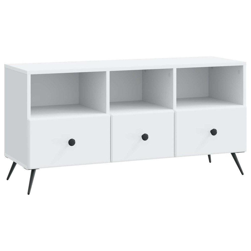 vidaXL TV-skåp med låda Vit 102 x 34,5 x 50 cm Konstruerat trä