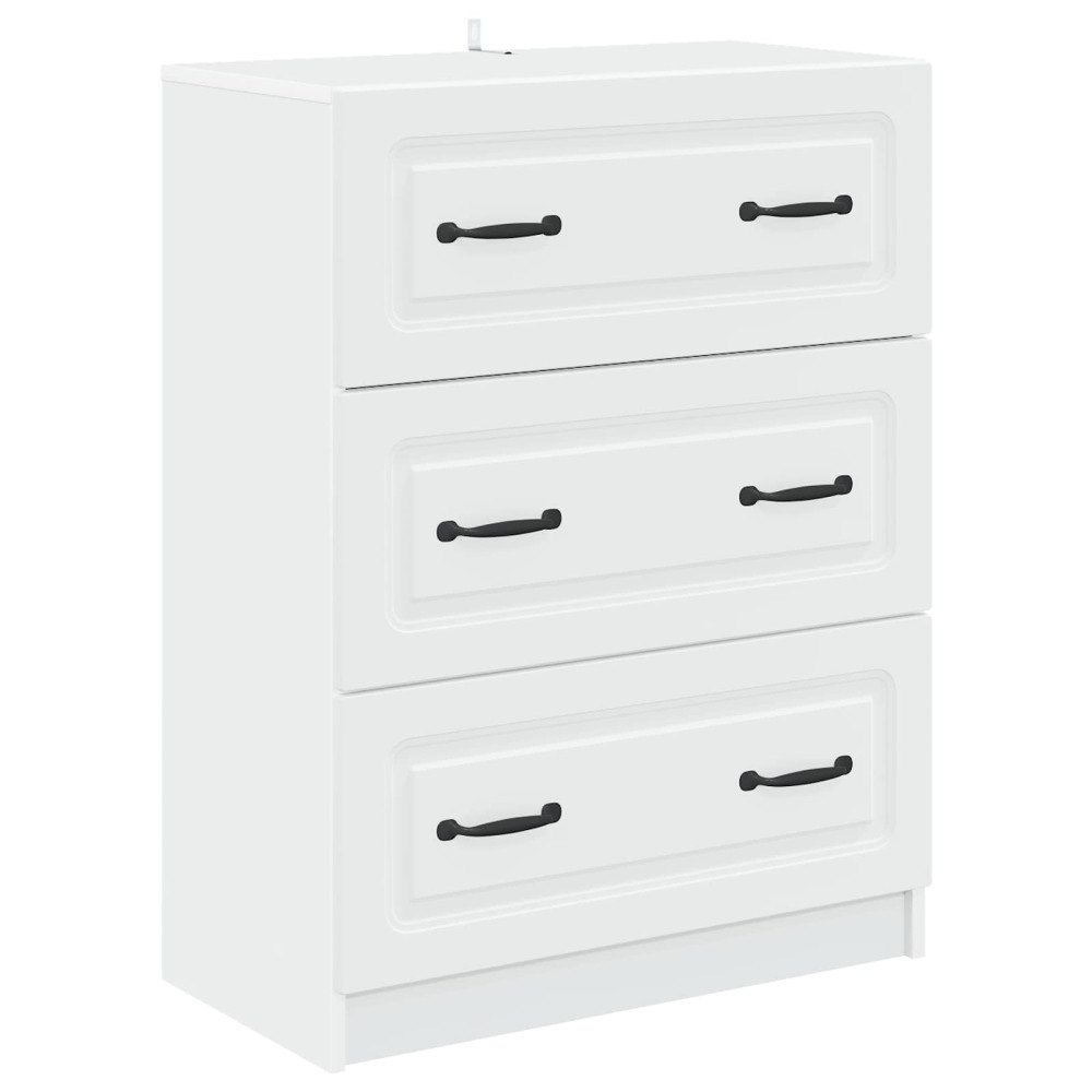 vidaXL Lådans skåp Vit 66 x 34,5 x 87 cm Konstruerat trä