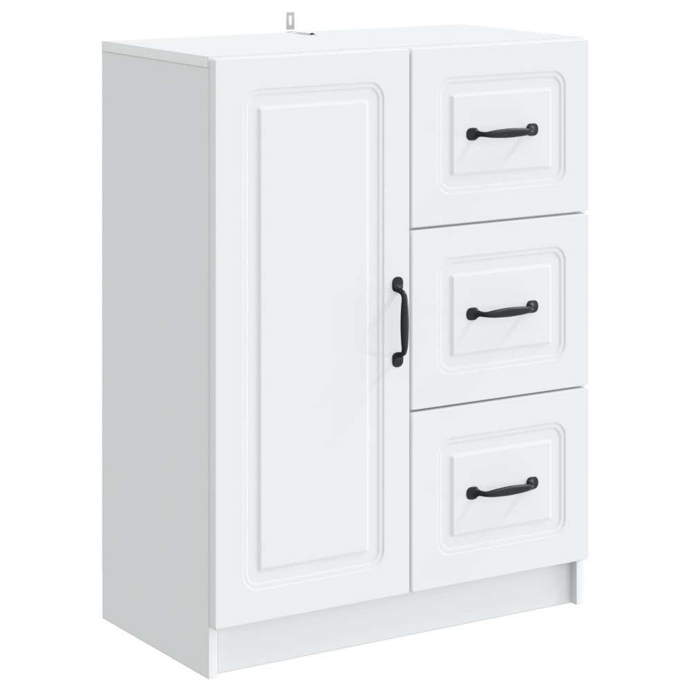vidaXL Sideboard med låda Vit 66 x 34,5 x 87 cm Konstruerat trä