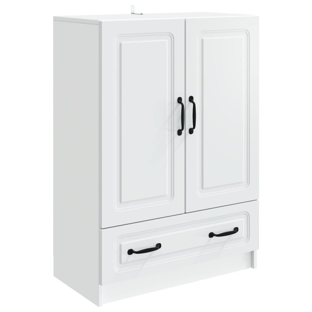 vidaXL Sideboard med låda Vit 66 x 34,5 x 92 cm Konstruerat trä
