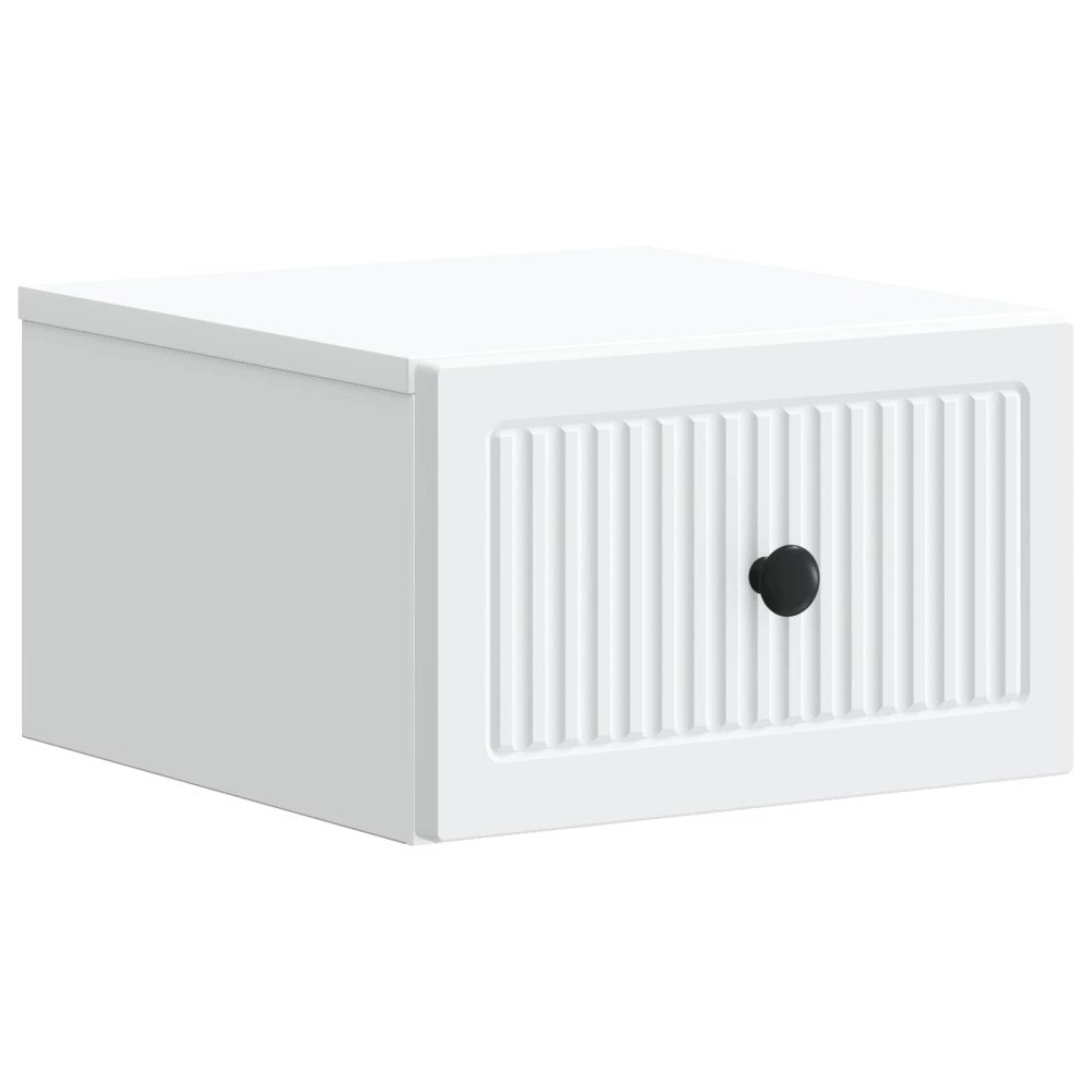vidaXL Väggmonterat Sängbord Vit 33 x 34,5 x 20 cm Konstruerat trä