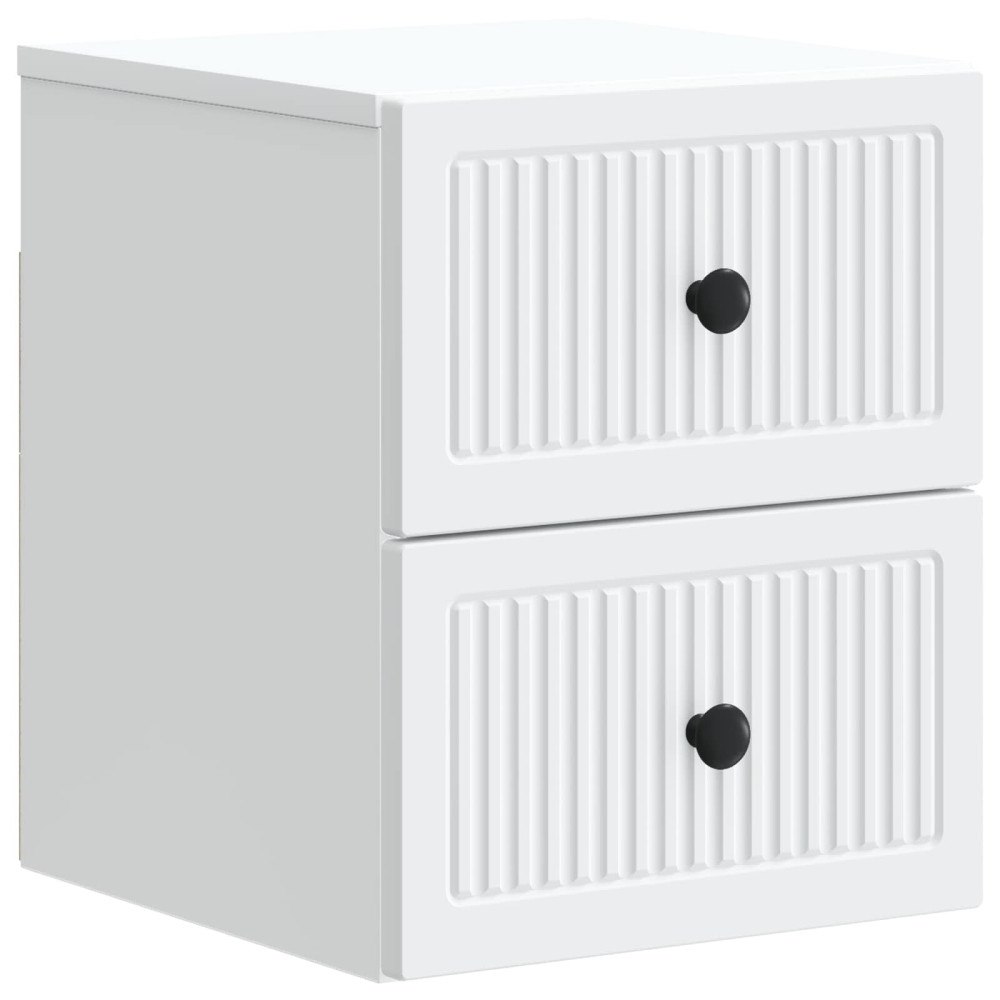 vidaXL Väggmonterat Sängbord Vit 33 x 34,5 x 40 cm Konstruerat trä