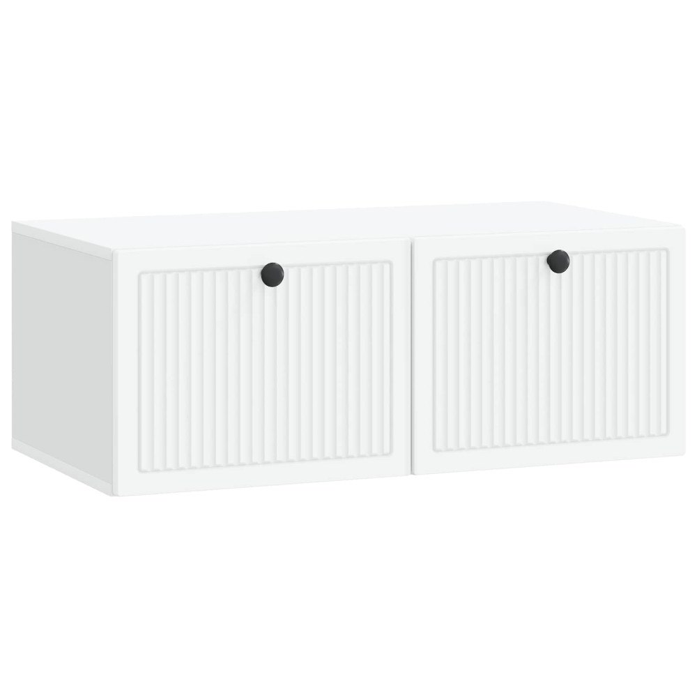vidaXL Väggmonterad TV-bänk Vit 78,5 x 41 x 30 cm Konstruerat trä