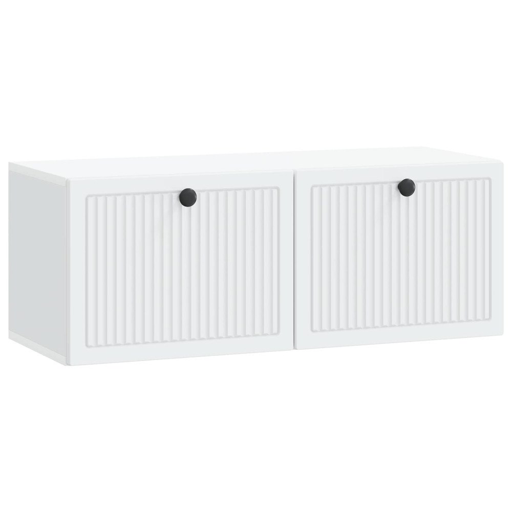 vidaXL Väggmonterad TV-bänk Vit 78,5 x 31 x 30 cm Konstruerat trä