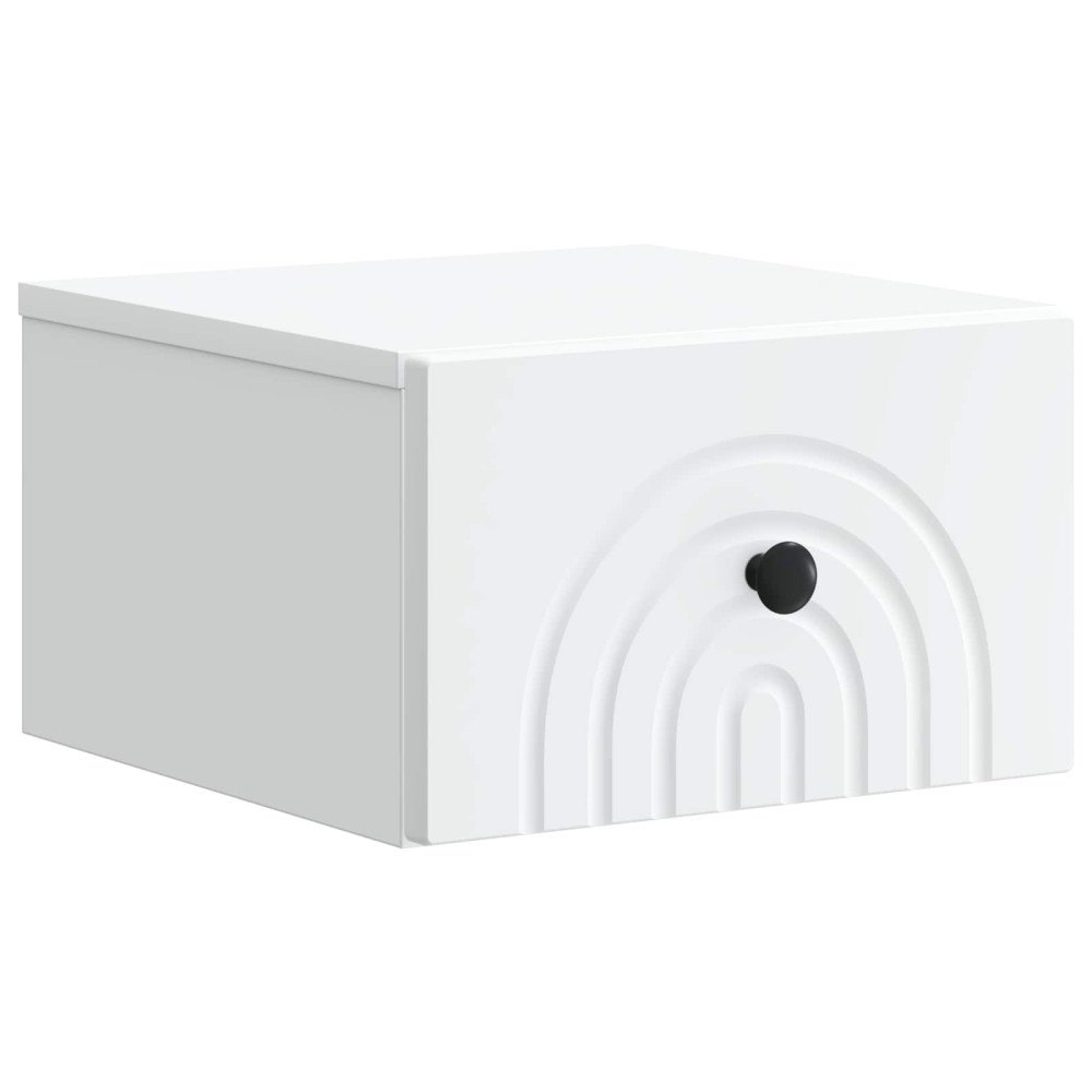 vidaXL Väggmonterat Sängbord Vit 33 x 34,5 x 20 cm Konstruerat trä