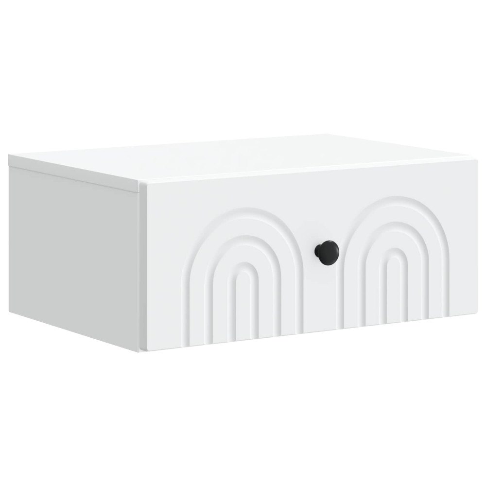 vidaXL Väggmonterat Sängbord Vit 49 x 34,5 x 20 cm Konstruerat trä
