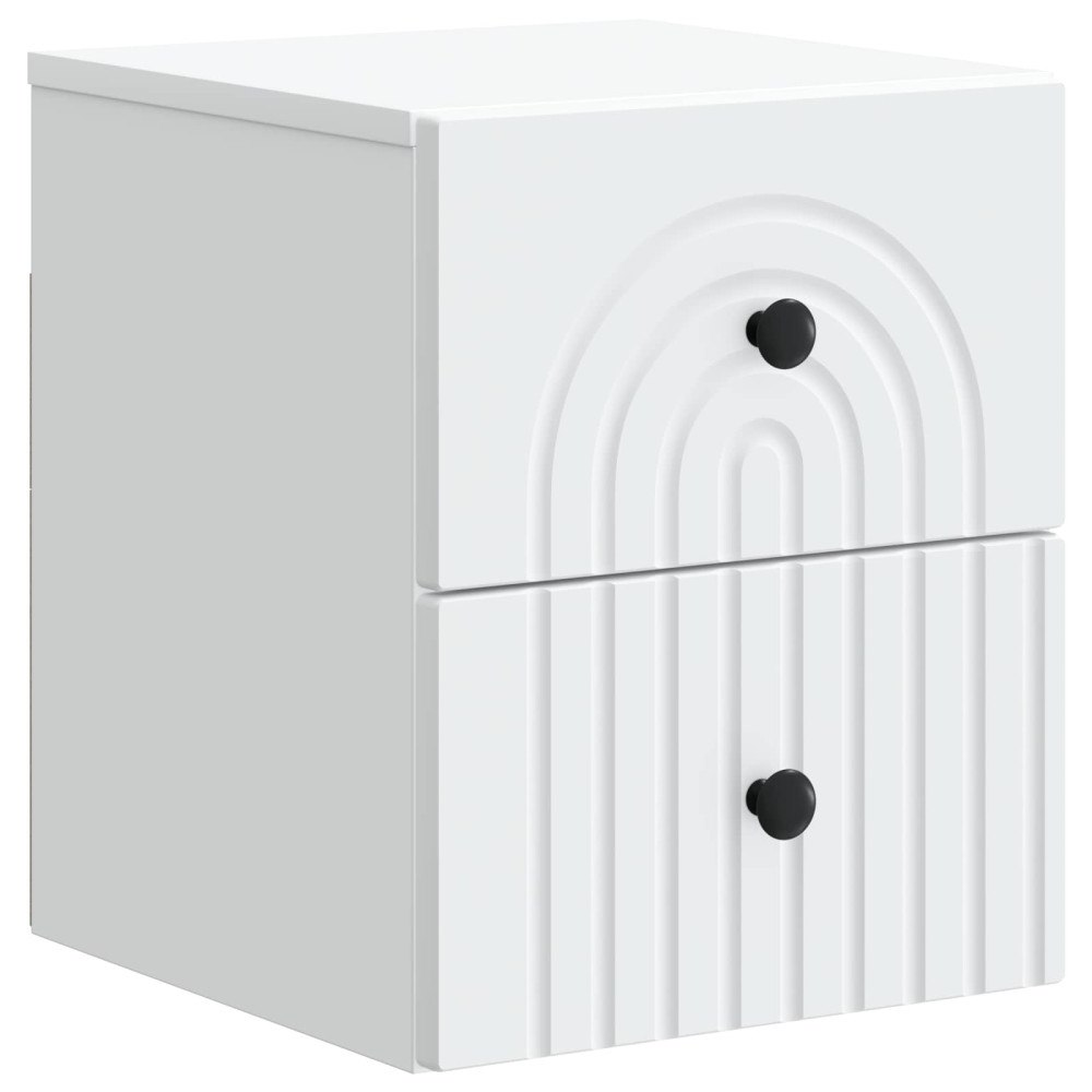 vidaXL Väggmonterat Sängbord Vit 33 x 34,5 x 40 cm Konstruerat trä