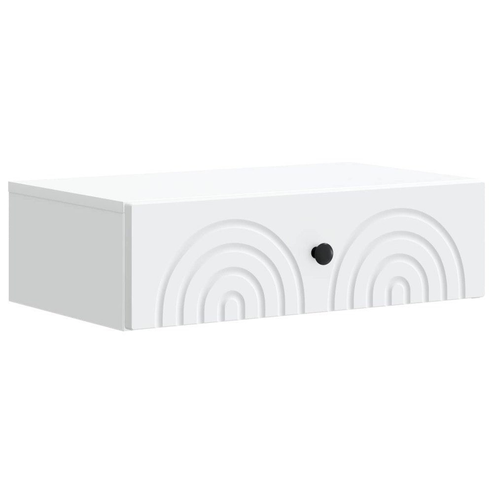 vidaXL Väggmonterad sidobord Vit 59 x 34,5 x 17 cm Konstruerat trä