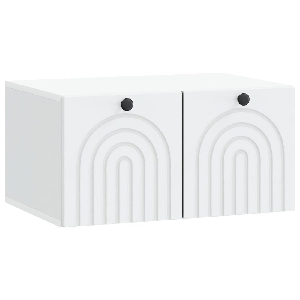 vidaXL Väggmonterad TV-bänk Vit 59,5 x 41 x 30 cm Konstruerat trä