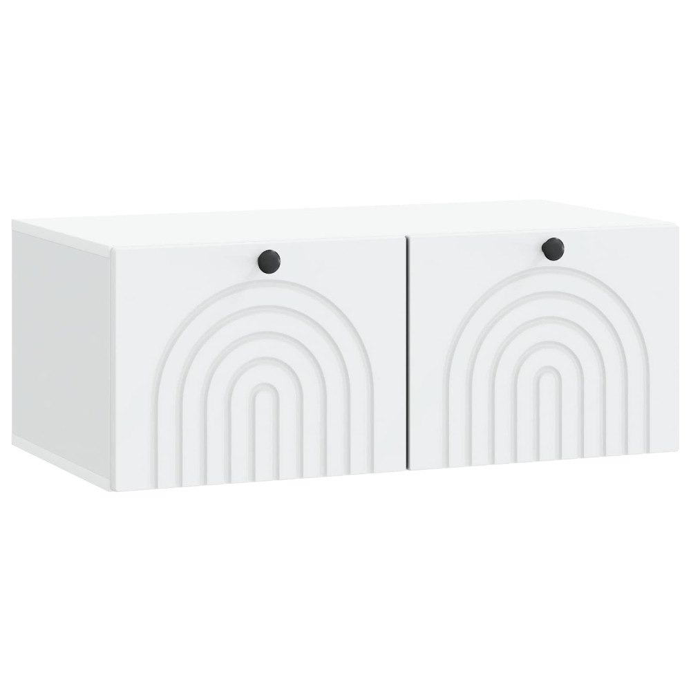 vidaXL Väggmonterad TV-bänk Vit 78,5 x 41 x 30 cm Konstruerat trä