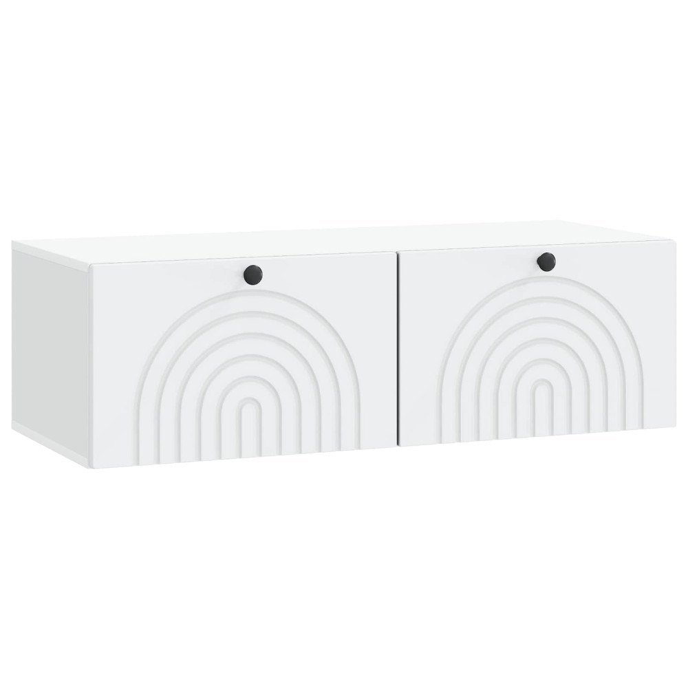 vidaXL Väggmonterad TV-bänk Vit 99 x 41 x 30 cm Konstruerat trä