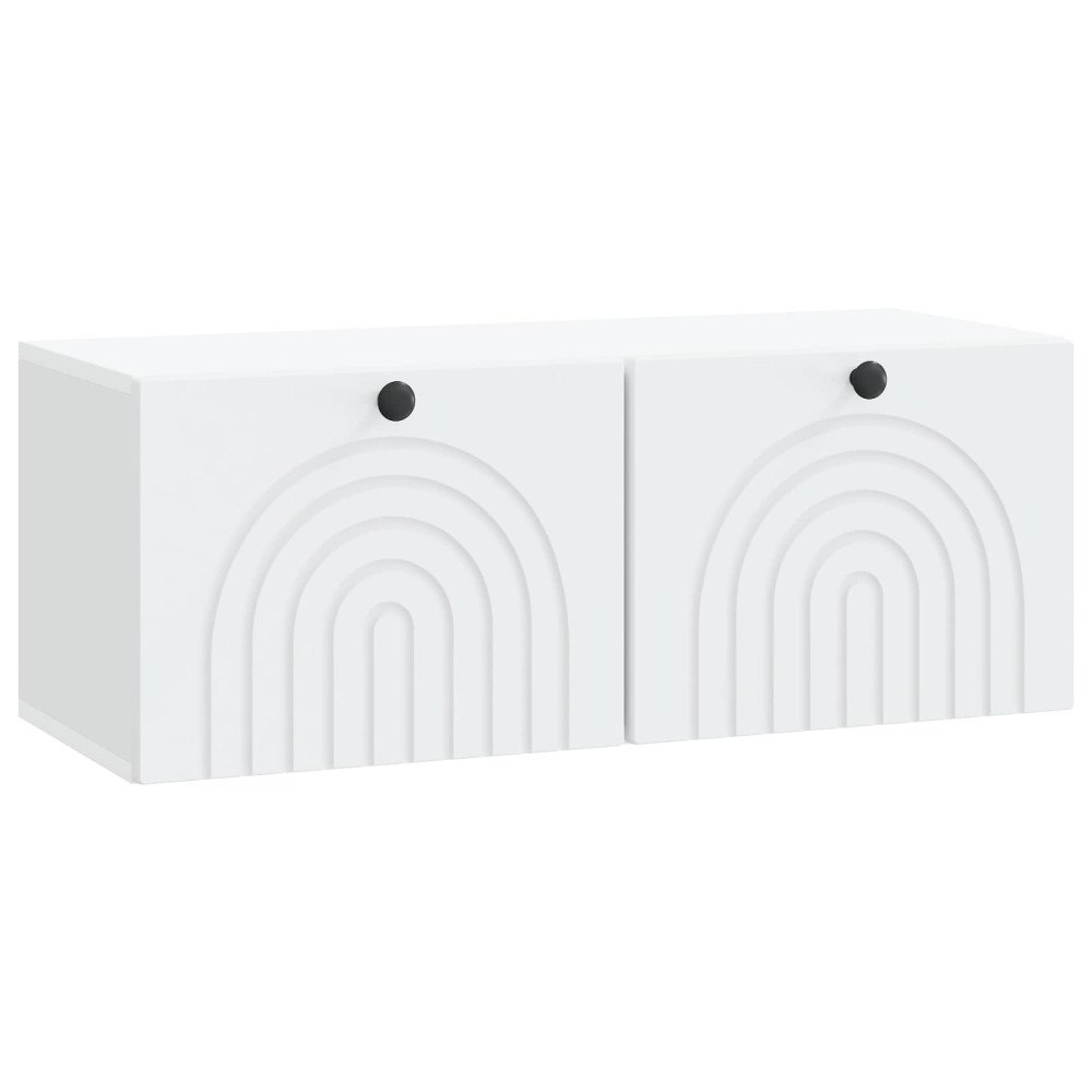 vidaXL Väggmonterad TV-bänk Vit 78,5 x 31 x 30 cm Konstruerat trä