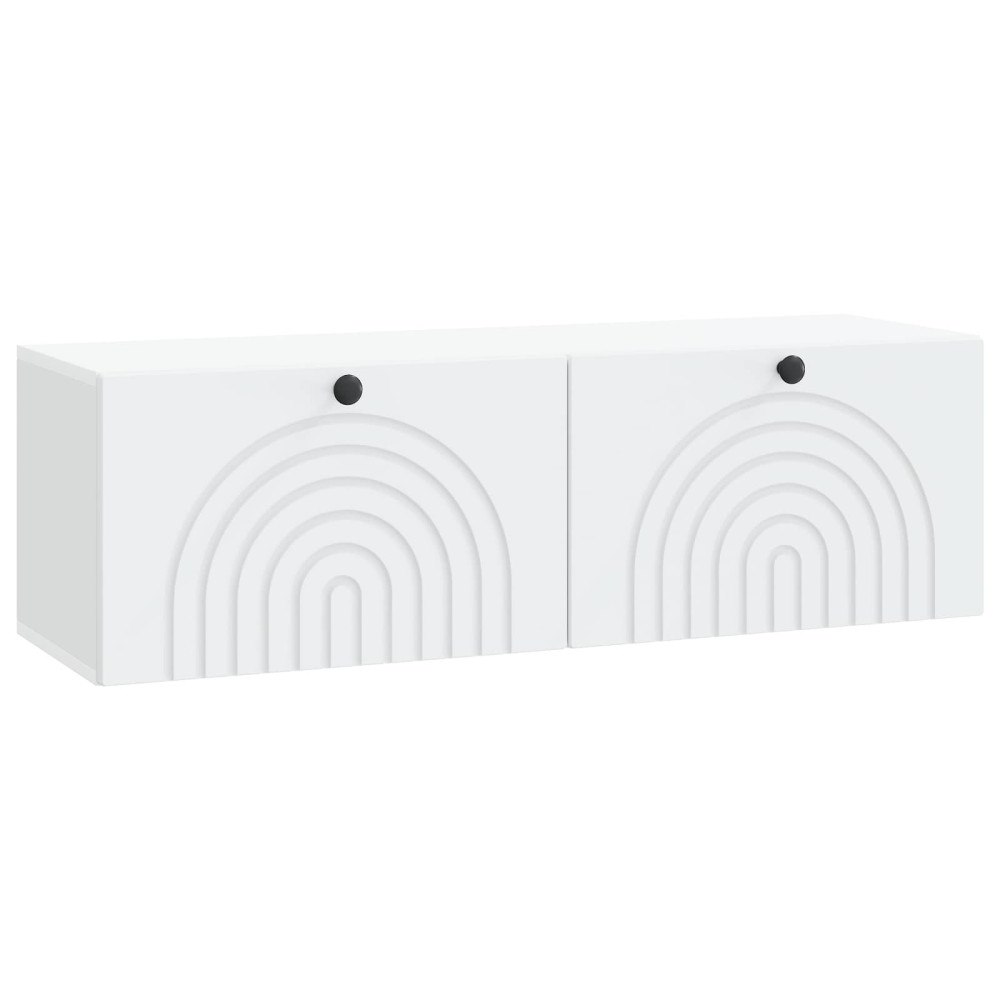vidaXL Väggmonterad TV-bänk Vit 98 x 31 x 30 cm Konstruerat trä