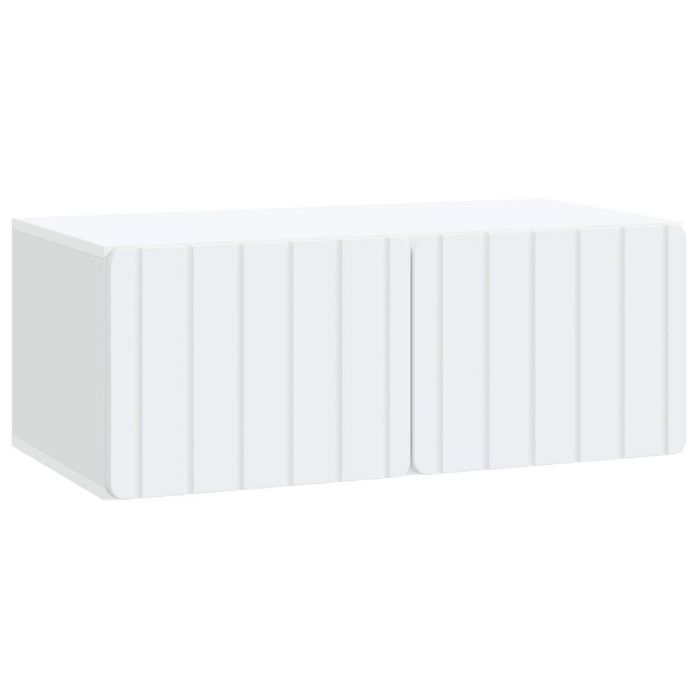 vidaXL Väggmonterad TV-bänk Vit 78,5 x 41 x 30 cm Konstruerat trä
